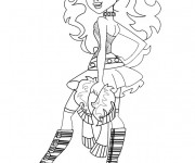 Coloriage et dessins gratuit Monster High Clawdeen robe à imprimer