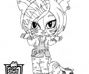 Coloriage Monster High Clawdia Wolf Bébé