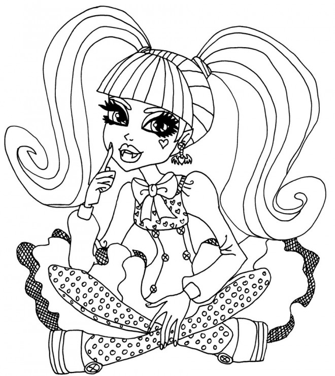 Coloriage Monster High Draculaura Dessin Gratuit à Imprimer