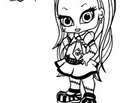 Coloriage Monster High Frankie fillette facile