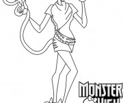 Coloriage Monster High Toralei facile