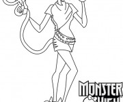 Coloriage Monster High Toralei facile