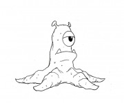 Coloriage Monstre contre Alien dessin pour enfant