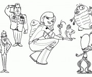 Coloriage Susan et les personnages de Monstres et Aliens