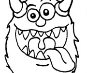 Coloriage et dessins gratuit Monstre humoristique à imprimer