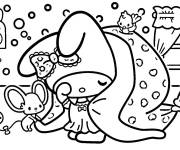 Coloriage C'est le temps de dormir Ma M&eacute;lodie