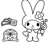 Coloriage Collection des v&ecirc;tements de My Melody