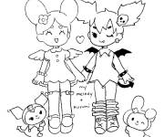 Coloriage Image de Melody et Kuromi