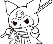 Coloriage Kuroki en uniforme