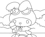 Coloriage Lapin Ma M&eacute;lodie simple
