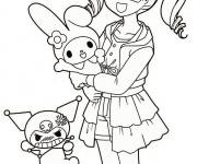 Coloriage Les personnages de la s&eacute;rie d'anime My Melody