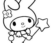Coloriage Ma m&eacute;lodie avec un b&acirc;ton magique