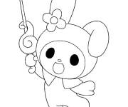 Coloriage Ma M&eacute;lodie avec un B&acirc;ton Magique de dessin anim&eacute;