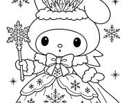 Coloriage Ma m&eacute;lodie en reine des neiges