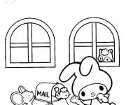 Coloriage Ma M&eacute;lodie et sa bo&icirc;te aux lettres