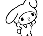 Coloriage et dessins gratuit Ma M&eacute;lodie levant sa main à imprimer