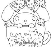 Coloriage Ma M&eacute;lodie se cache dans la tasse