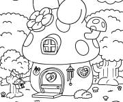 Coloriage Maison de champignons de My Melody
