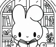 Coloriage My Melody &agrave; la librairie