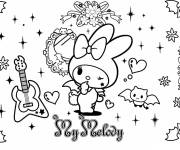 Coloriage My Melody &agrave; motif pour enfants
