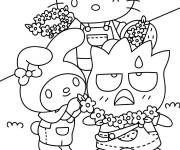 Coloriage My Melody, Badtz-Maru et Hello Kitty de Sanrio