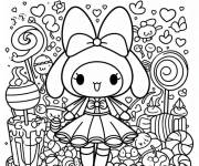Coloriage My Melody belle fille