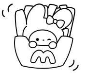 Coloriage My Melody dans les Frites
