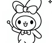 Coloriage My Melody en marchant