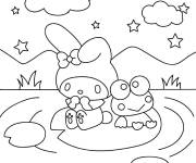 Coloriage My Melody et Keroppi