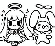 Coloriage My Melody et l'ange