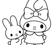 Coloriage My Melody et le lapin