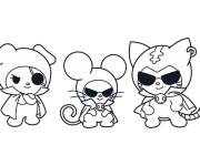Coloriage My Melody et ses amis se d&eacute;guisent pour le Halloween