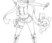 Coloriage My Melody et Uta Yumeno