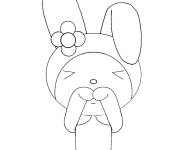 Coloriage et dessins gratuit My Melody facile à imprimer