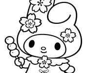 Coloriage My Melody Fleur de cerisier