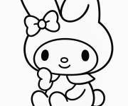Coloriage My Melody qui sourit pour les enfants