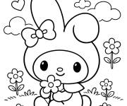 Coloriage My Melody sous le ciel