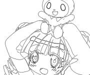 Coloriage My Melody sur la t&ecirc;te de Onegai