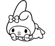 Coloriage et dessins gratuit My Melody trop aimable à imprimer