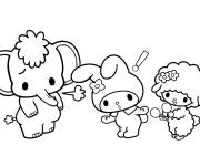 Coloriage My Melody, Zou et Mon Doux Piano de Sanrio