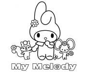 Coloriage Personnage My Melody de bande anim&eacute;e