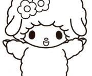 Coloriage et dessins gratuit Piano-chan, le mouton Rose à imprimer