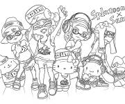 Coloriage Splatoon 2 et Onegai de My Melody
