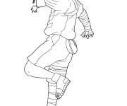 Coloriage combattant dans Naruto