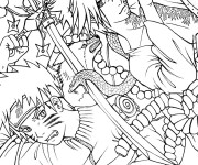 Coloriage et dessins gratuit Dessin Naruto en couleur à imprimer