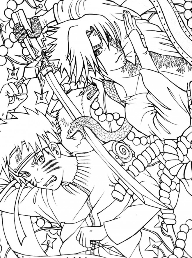 Coloriage et dessins gratuits Dessin Naruto en couleur à imprimer