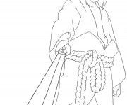 Coloriage Dessin Sasuke facile