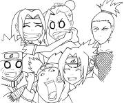 Coloriage Le Squad de Naruto