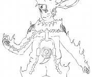 Coloriage Naruto en flame