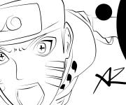 Coloriage Naruto en mode Bijuu